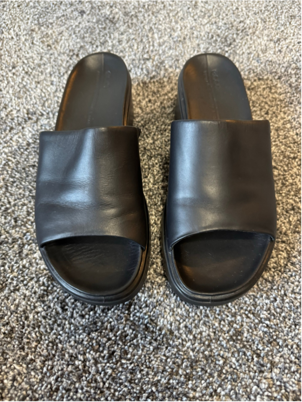 Women's ECCO FLOWT 273313 LX WEDGE SLIDE LEATHER SANDALS SIZE 40 EU / 9.5 US